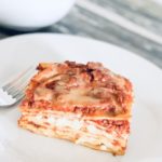 homemade lasagna cheese meat basil