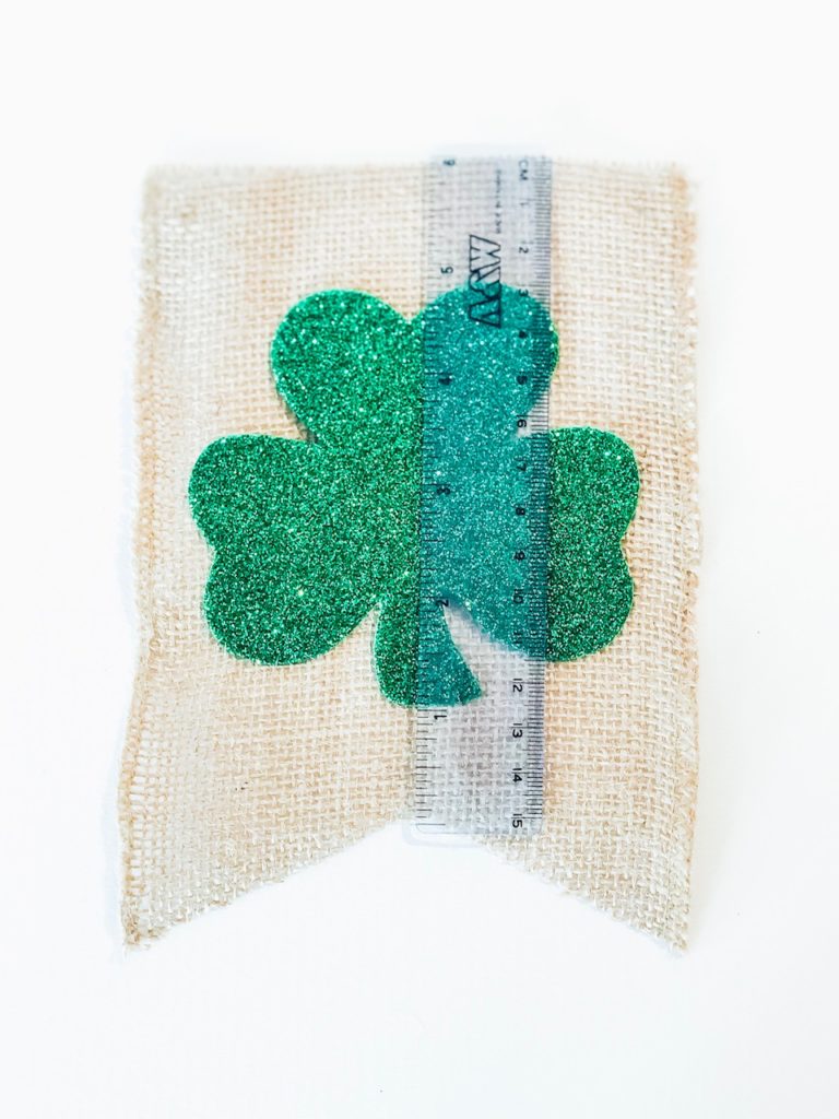 Glitter shamrock DIY pennant flag tutorial