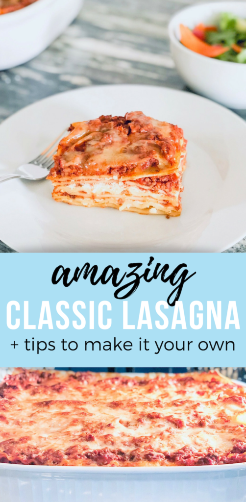 Classic Homemade Lasagna #recipe #lasagna #foodie #homemade #fromscratch #sausage #beef #ricotta