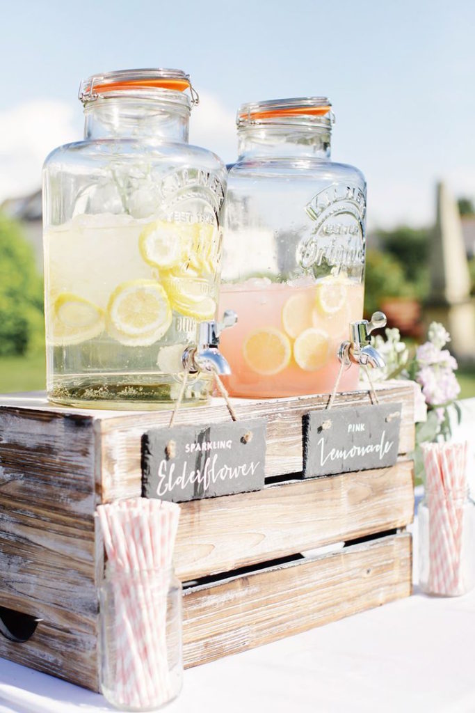Glass beverage jar summer party