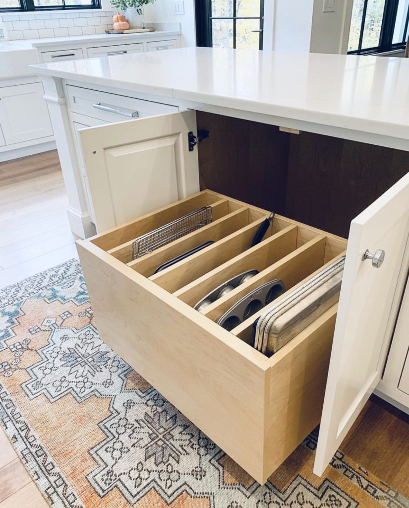 cookie sheet organizer kitchen organization