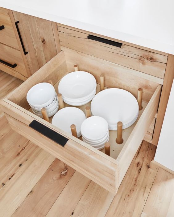 dish drawer organization kitchen