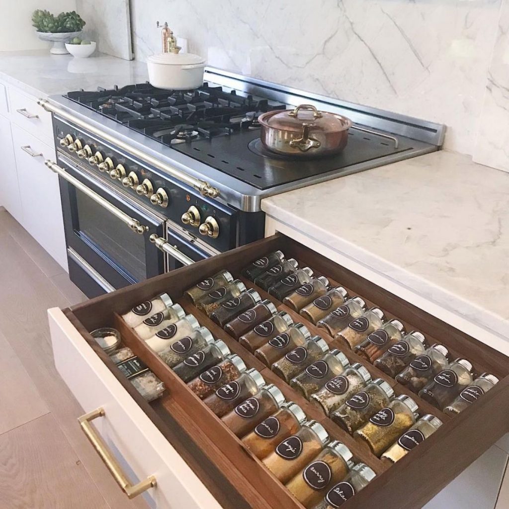 kitchen drawer spice storage organization