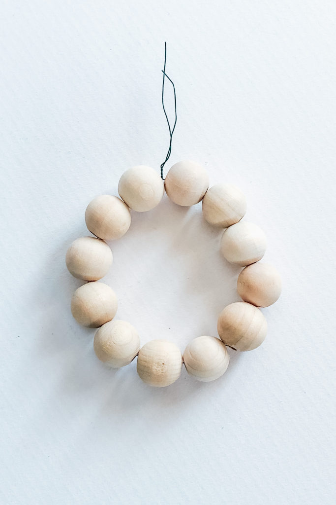 wood bead ornament tutorial