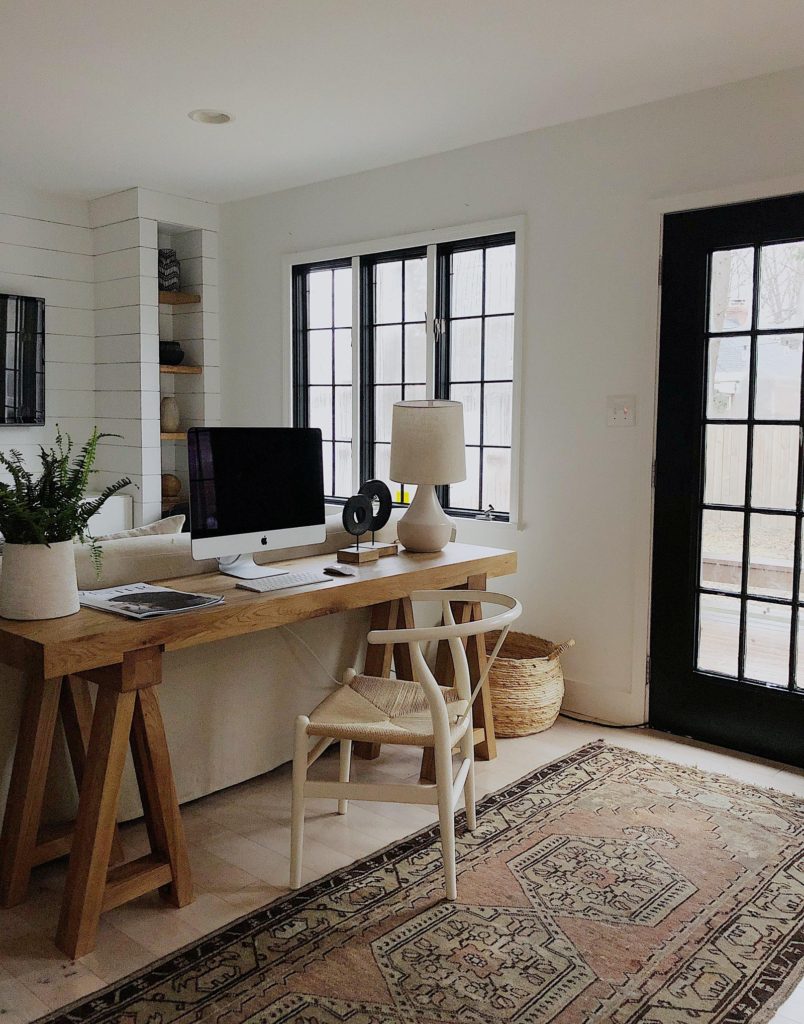 family room office space credenza desk